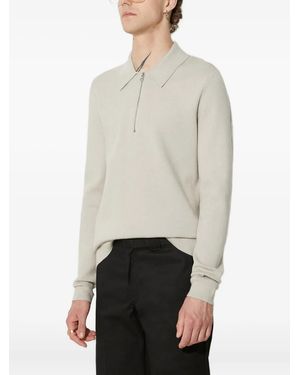 Samsøe & Samsøe Poloshirt mit langen Ärmeln - Weiß