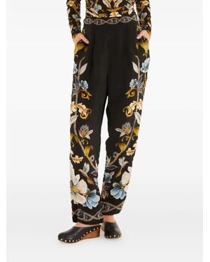 FARM Rio Floral Pants - Black