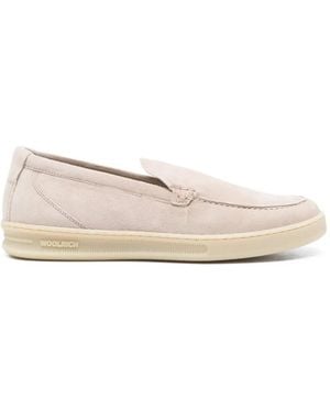 Woolrich Suede Slip-On Sneakers - Natural