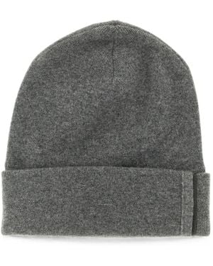 Brunello Cucinelli Monile-Detail Beanie Hat - Grey