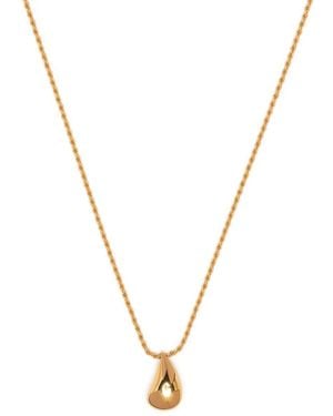 Missoma Savi Sculptural Droplet Pendant Necklace - Metallic