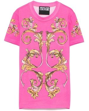 Versace Jeans Couture バロッコプリント Tシャツ - ピンク