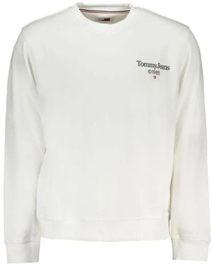 Tommy Hilfiger Logo-Print Crew-Neck Sweatshirt - White