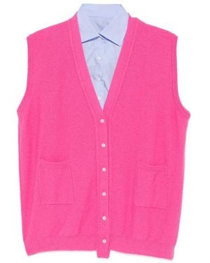 Jejia Gilet À Boutonnière - Pink