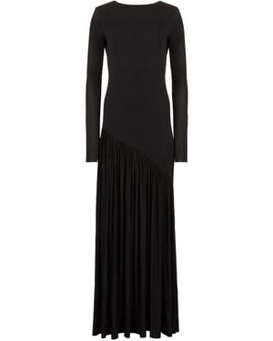 Nina Ricci Asymmetric Maxi Dress - Black