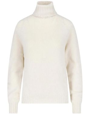 Ma'ry'ya Ribbed-Knit Roll-Neck Sweater - White