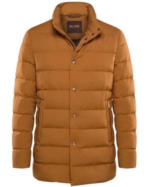 Moorer Imel-Pum High-Neck Padded Coat - Brown