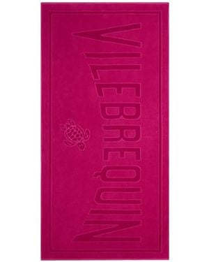 Vilebrequin Embossed-Logo Towel - Pink
