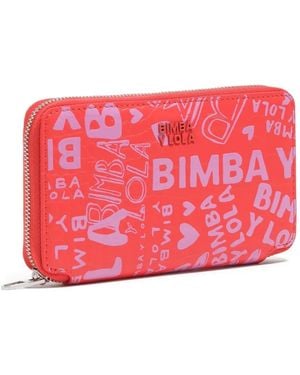 Bimba Y Lola Logo Zip Wallet - Red