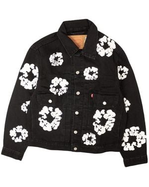 DENIM TEARS Type Ii Print Denim Jacket - Black