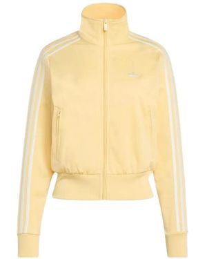 adidas Side-Stripe Logo-Patch Jacket - Yellow