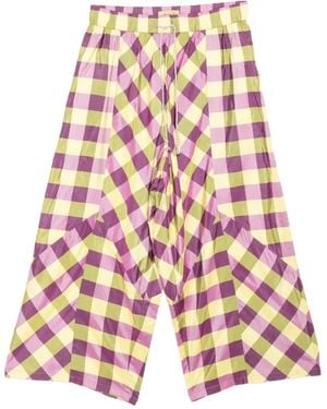 PENULTIMATE Checked Trousers - White