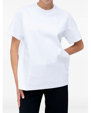 N°21 T-Shirt mit Logo-Stickerei - Weiß