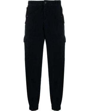 Tommy Hilfiger Corduroy Tapered Cargo Trousers - Black