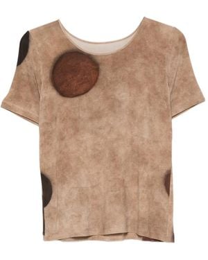 Uma Wang Tir Faded-Effect T-Shirt - Natural
