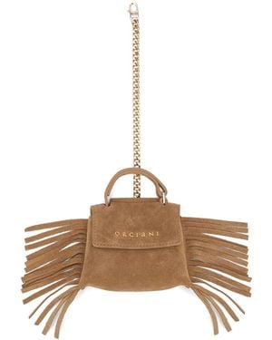 Orciani Fringe Suede Tote Bag - Natural