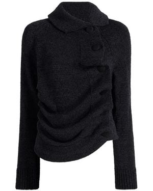 KHAITE Buttoned Cardigan - Black