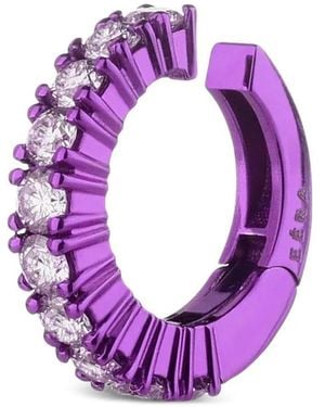 Eera 18K Diamonds Huggie Earring - Pink