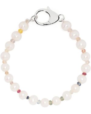 Hatton Labs Bead-Embellished Pearl Bracelet - White