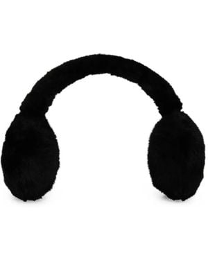KARL LAGERFELD Ikon Fur Earmuffs - Black
