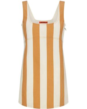 Simon Miller Sahara Striped Denim Dress - White