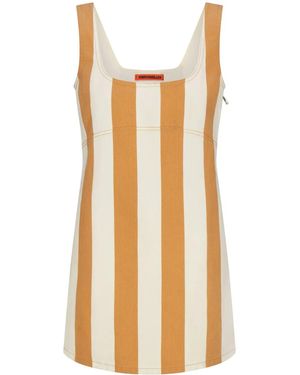 Simon Miller Sahara Striped Denim Dress - White
