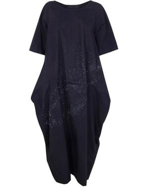 Maria Calderara Robe À Effet Tâche De Peinture - Bleu