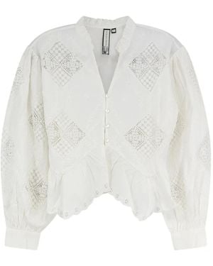 Scarlett Poppies Yorken Embroidered Shirt - White