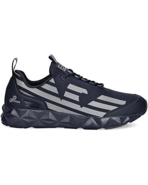 EA7 Reflective Panelled Trainers - Blue