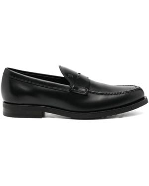 Tod's Leather Loafers - Black