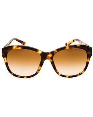 Ralph Lauren Tortoiseshell-Effect Oval-Frame Sunglasses - Natural