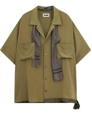 Magliano Pasolini Scarf-Detail Shirt - Green