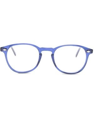 Lesca Brille Mit Rundem Gestell - Blau