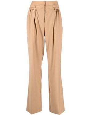 THE GARMENT Straight-Leg Tailored Trousers - Natural