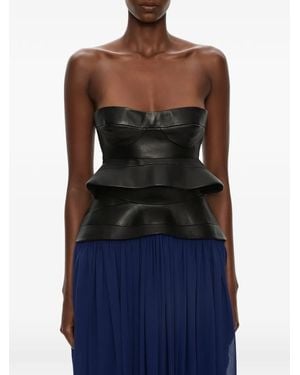 Christopher Esber Bellona Leather Top - Blue