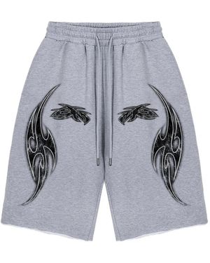 GODMADE Short Vivid À Imprimé Graphique - Gris