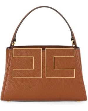 Elisabetta Franchi Handbag With Logo - Brown