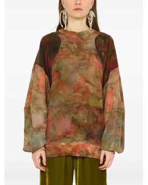 Anntian Tie-Dye Pullover - Brown