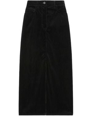 Weekend by Maxmara Ghiotto Corduroy Maxi Skirt - Black