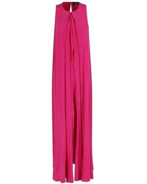 Gianluca Capannolo Anka Draped Silk Maxi Dress - Pink