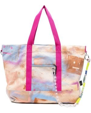 Acne Studios Face-print Tote Bag - Pink