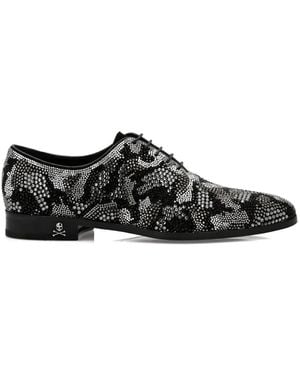 Philipp Plein Oxford-Schuhe Mit Kristallen - Schwarz