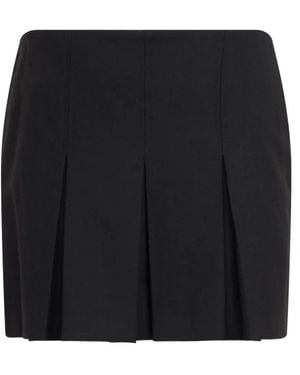 Alberta Ferretti Gonna Corta A Pieghe - Nero