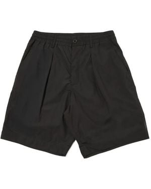 Universal Works Elasticated-Waist Pleated Shorts - Black