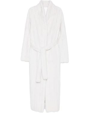 Liska Long-Sleeve Belted Coat - White