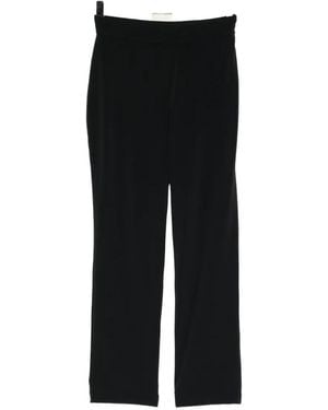 agnès b. High-Waisted Straight-Leg Trousers - Black