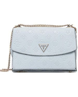 Guess ロゴエンボス フラップバッグ - グレー