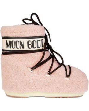 Moon Boot Botas con cordones - Rosa