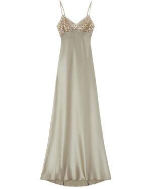 Ermanno Scervino Sequin-Embellished Maxi Dress - White