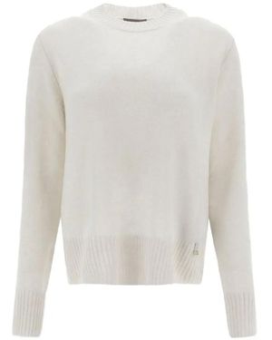 Herno Ribbed-Trim Cashmere Jumper - White